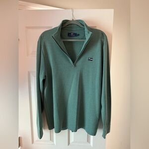 Vineyard Vines Sage Green Polo Pull Over Zip Up Men’s Size L